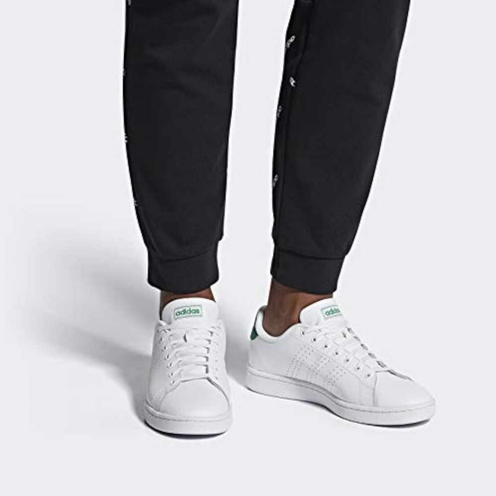 Adidas Mens Advantage Lace Up Sneakers Shoes Casuals White